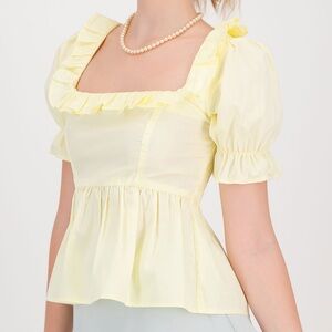 France’s Pryce Lewis Carrie blouse in Lemon